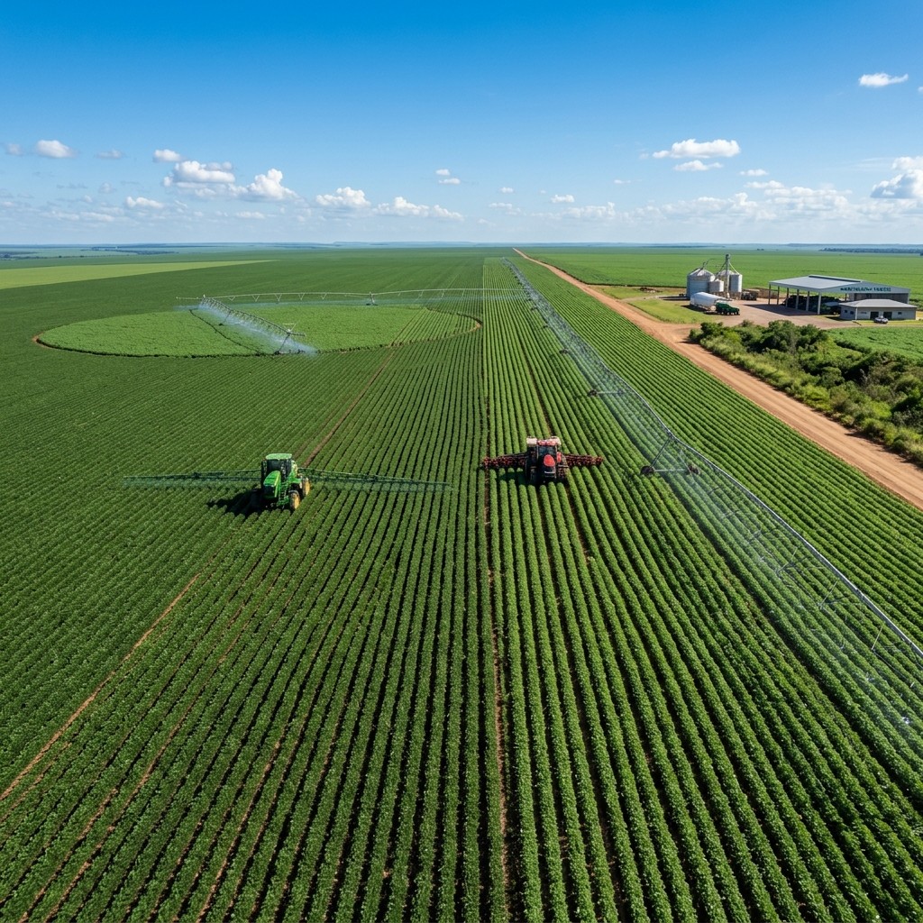 Cultivo em desenvolvimento — Fazenda Santo Antônio, Campo Novo do Parecis, MT